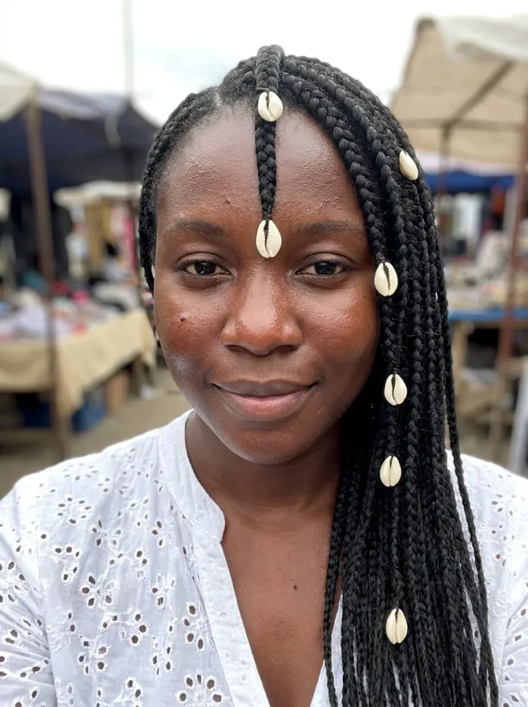 Fulani-Inspired Lemonade Braids With Cowrie Shells