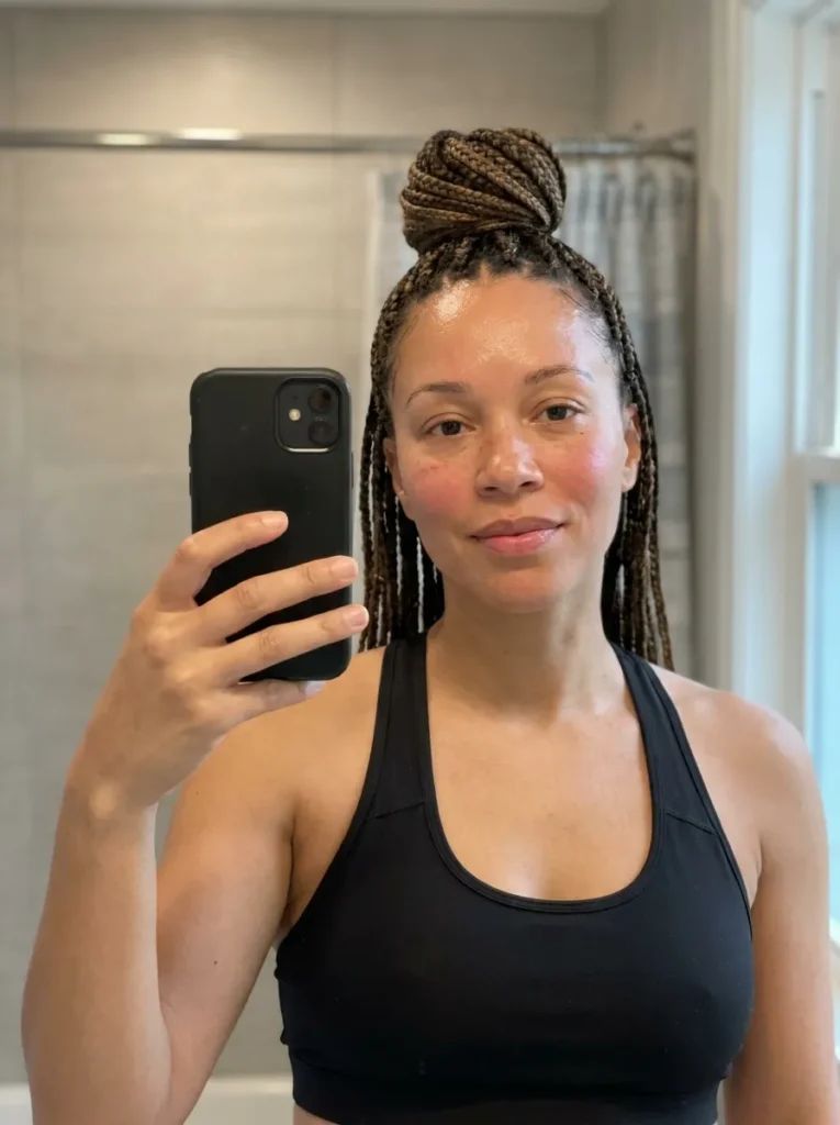 Half-Up Lemonade Braids Into a High Bun
