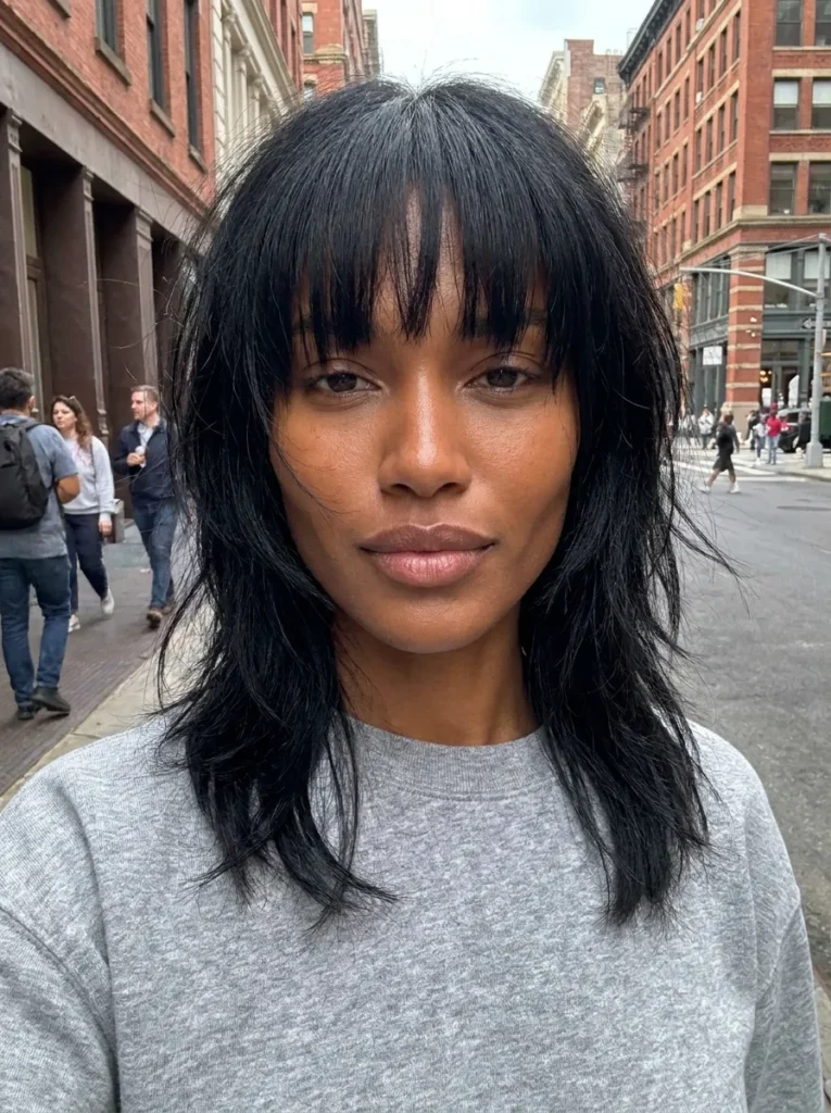 Heavy Fringe Straight Wolf Cut