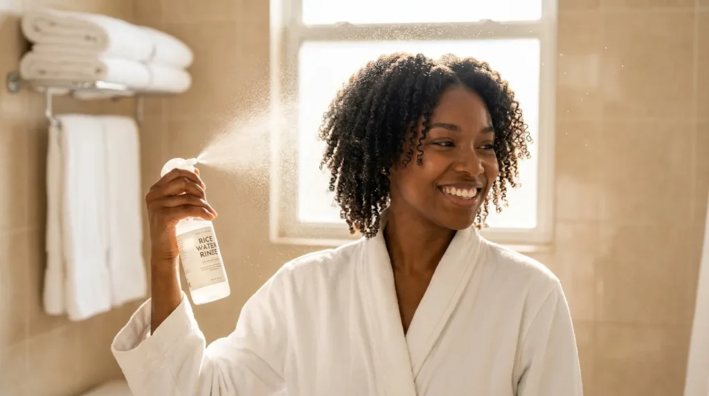 How to Apply Rice Water on Natural Hair