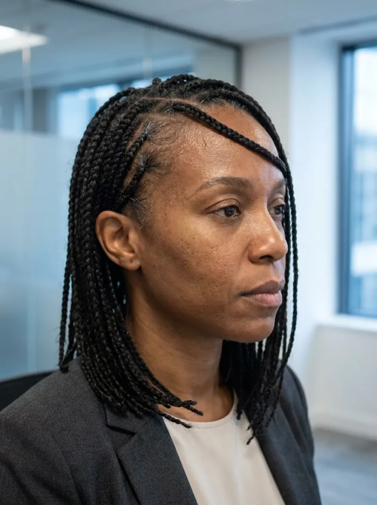 Lemonade Braids With a Swooping Face-Frame Braid