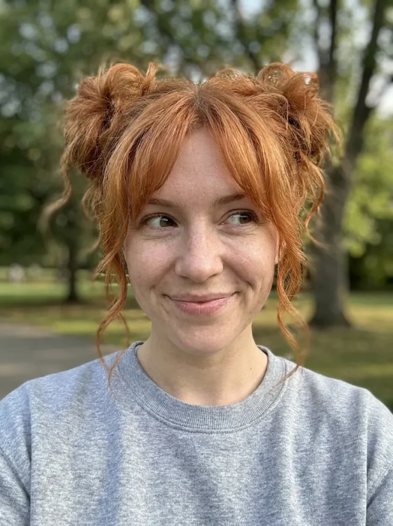 Messy Space Bun Updo