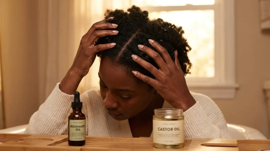 Scalp Massage With Growth Oils