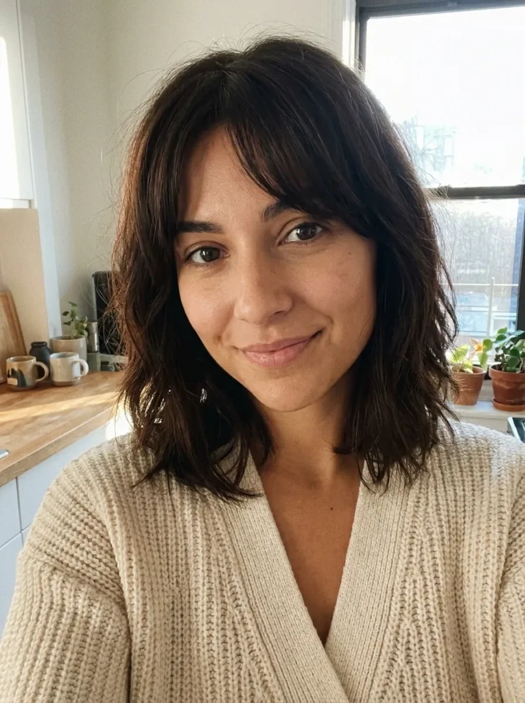 Textured Curtain Bangs