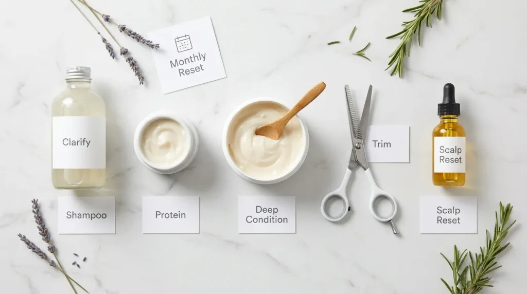 The Monthly Natural Hair Care Routine