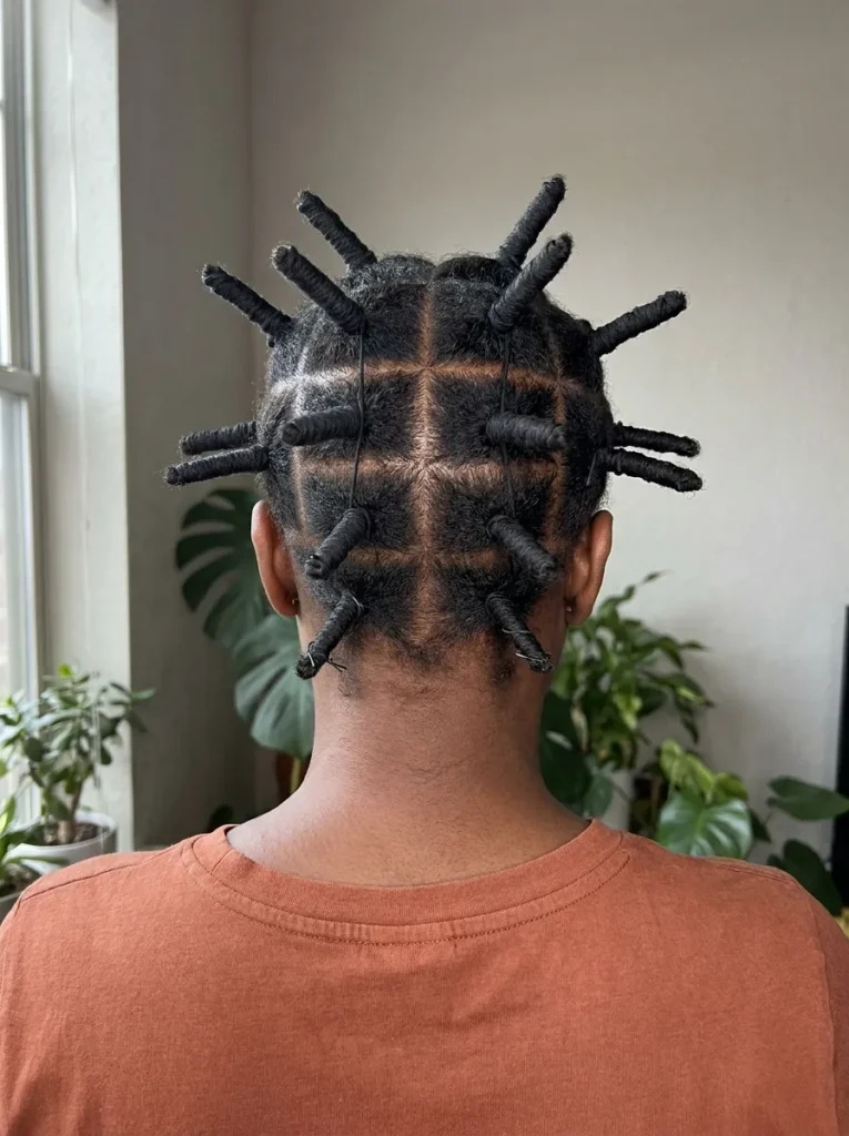 Threaded African Hair Wrapping