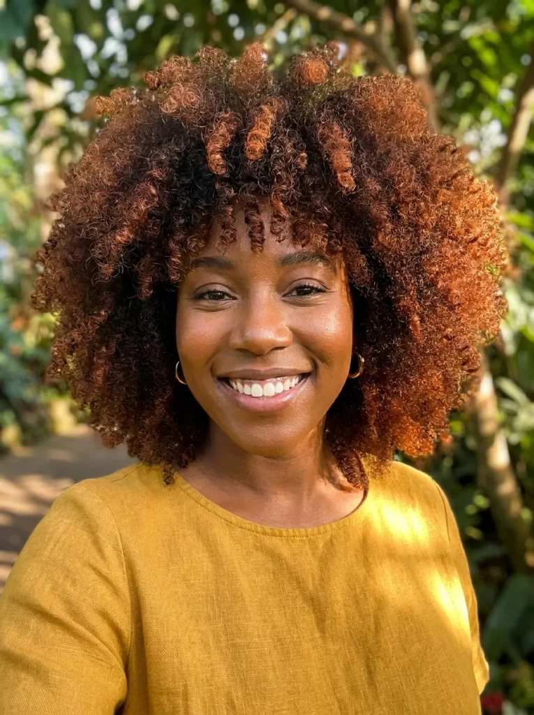 Voluminous Curls with Fringe