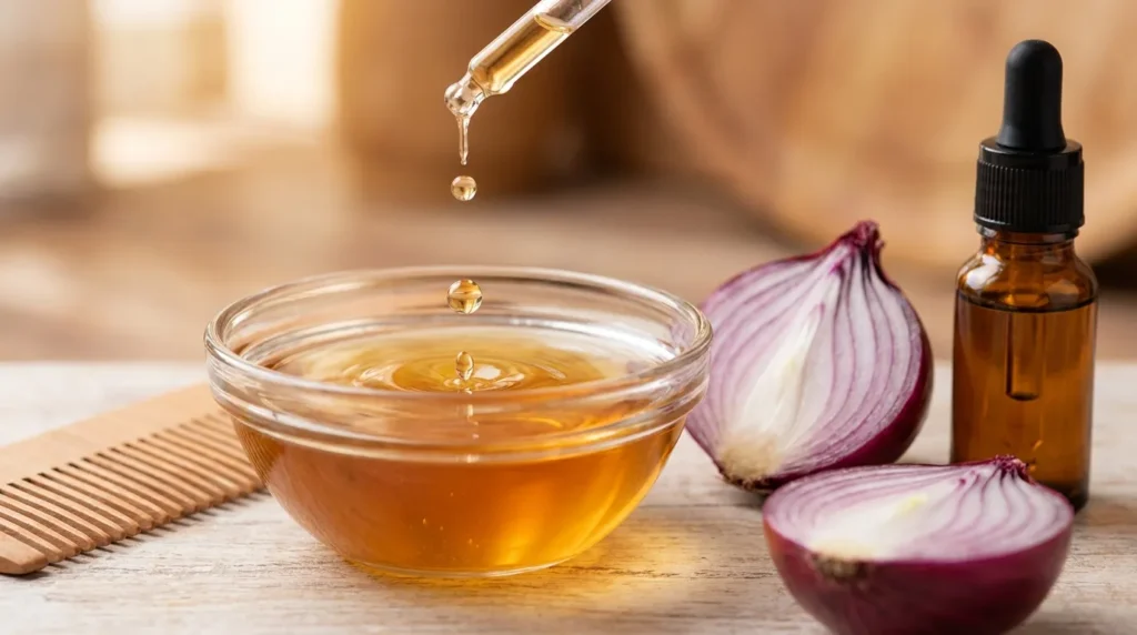 onion juice for natural hair growth home remedy