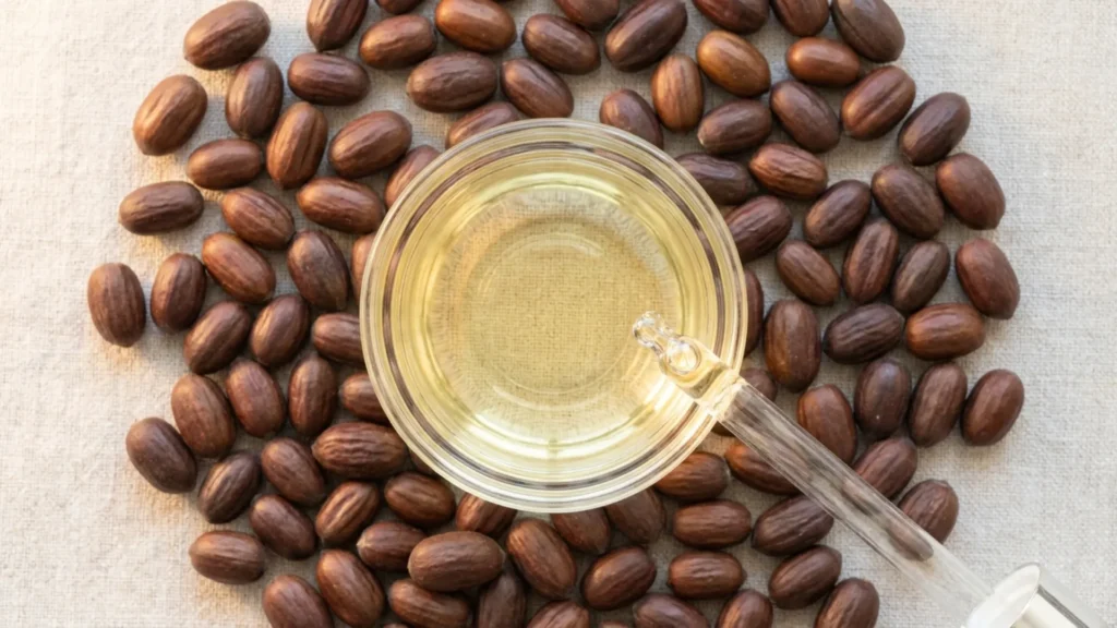 jojoba-oil-seeds-liquid-wax-closeup