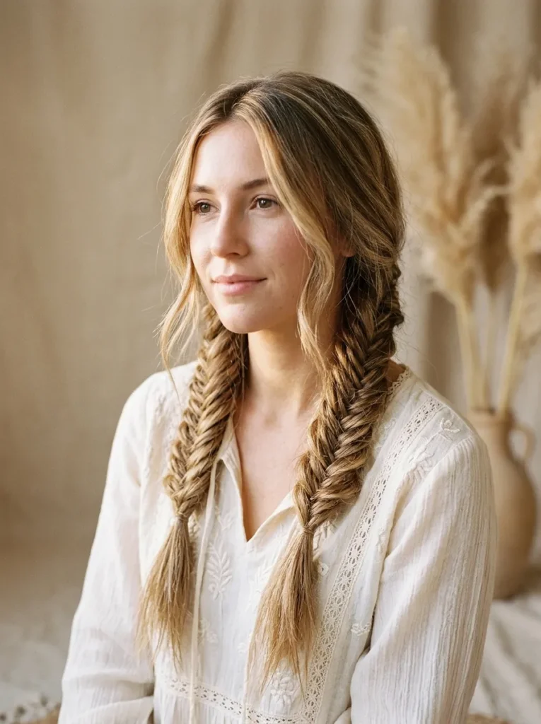 Boho Double Fishtails