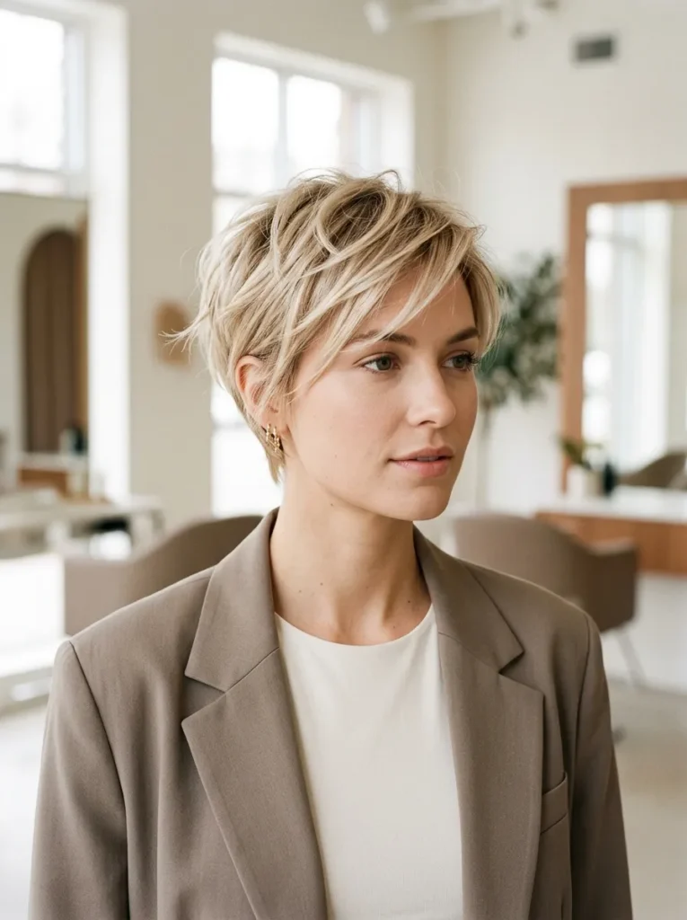 Blonde Pixie Cut