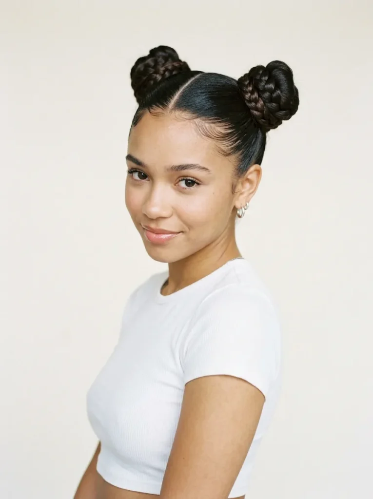 Braided Space Buns