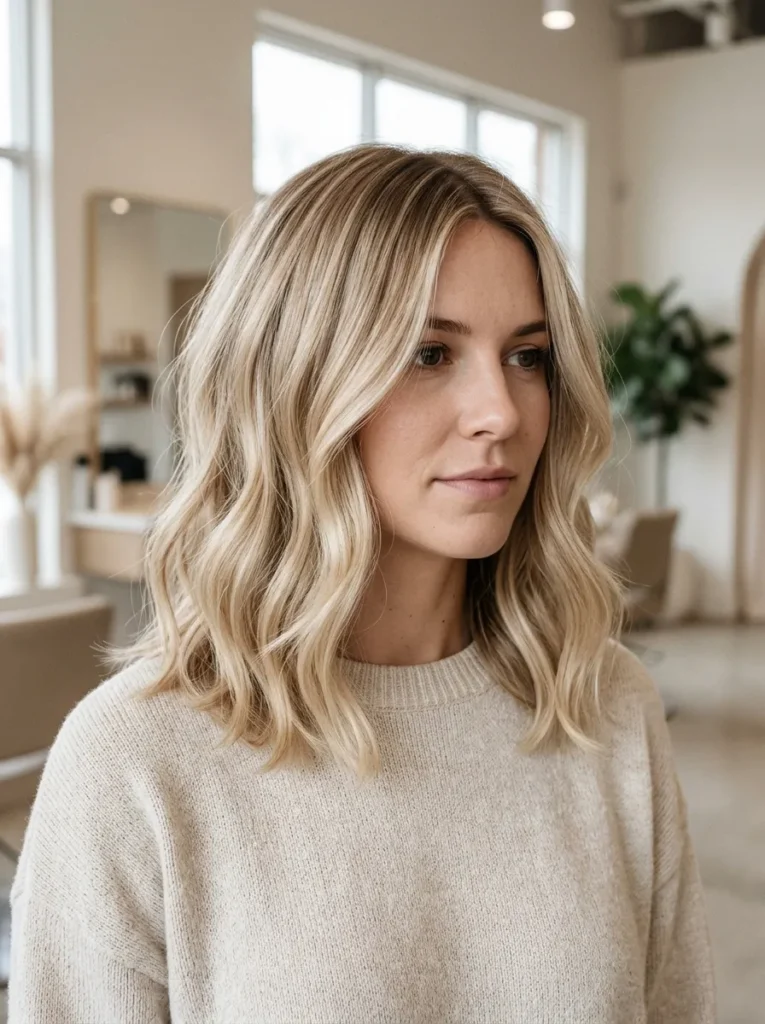 Brushed Blonde Lob