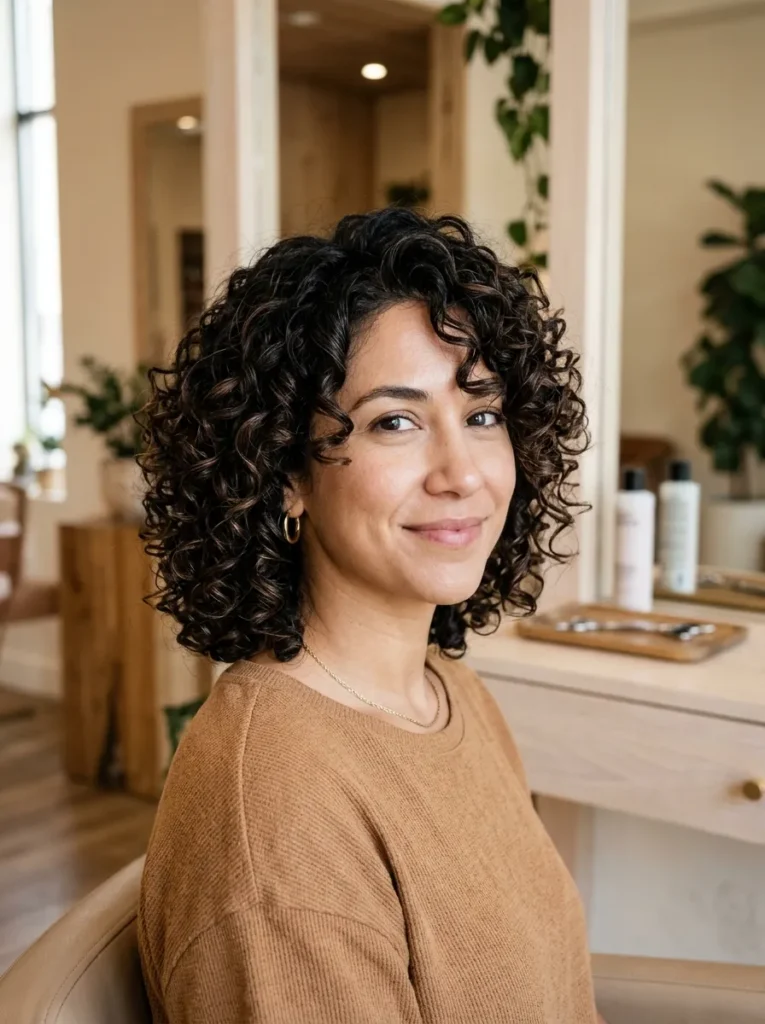 Curly Layered Bob
