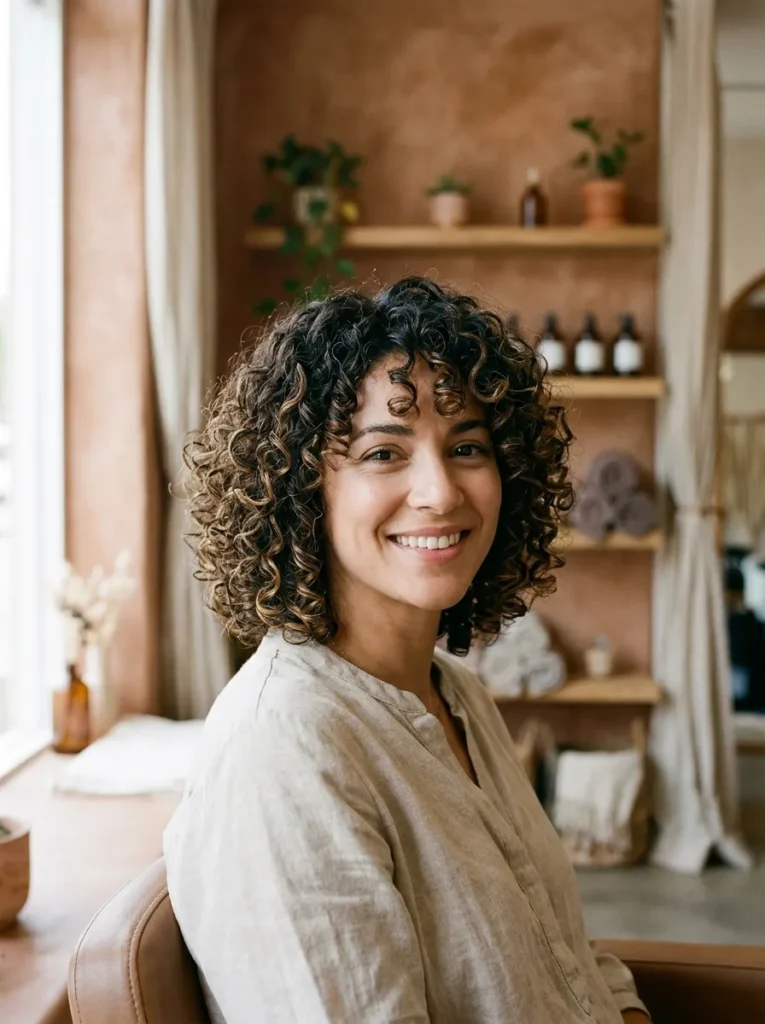Curly Rounded Bob