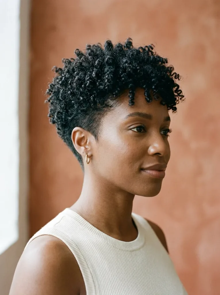 Curly Tapered Cut