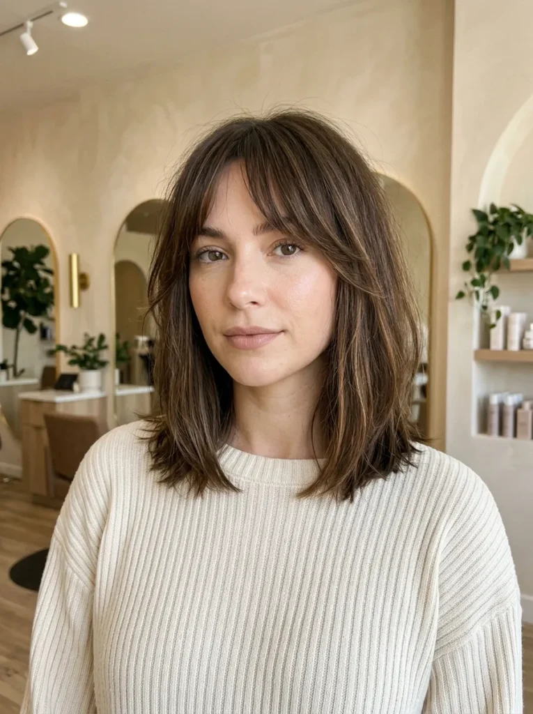 Curtain Bangs Lob