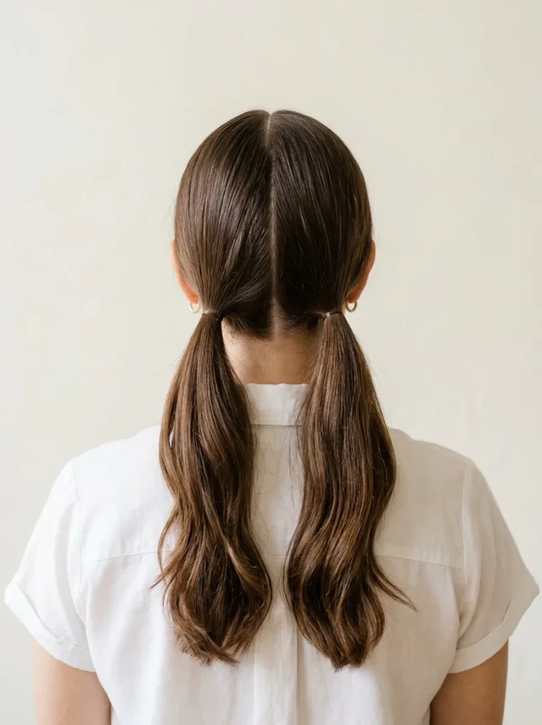 Double Low Ponytails