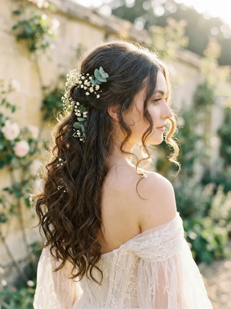 Floral Half-Up Accent