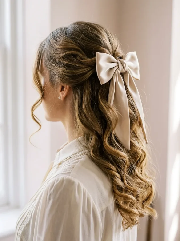 Half-Up Bow Hairstyle