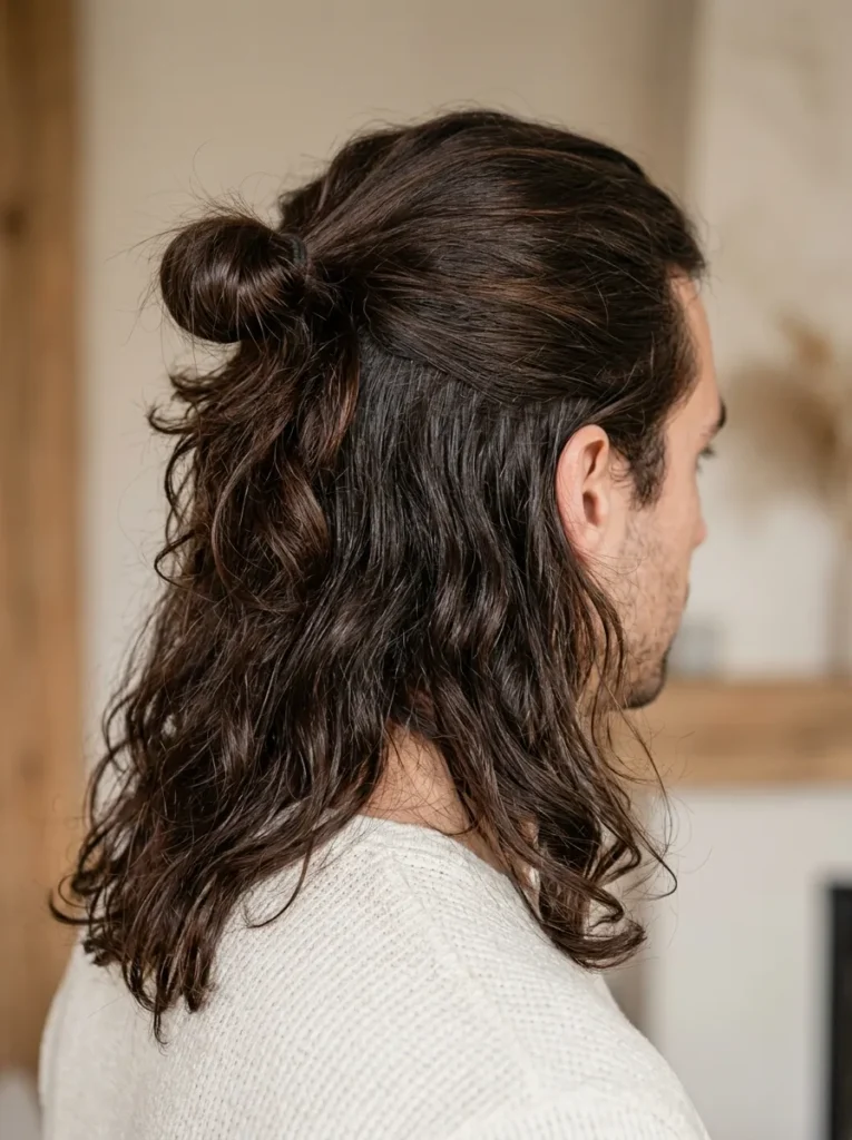 Half-Up Long Hairstyle