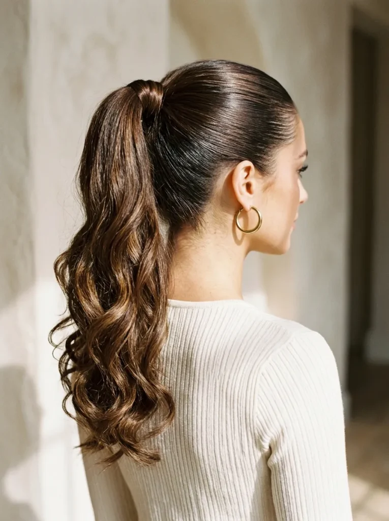 High Ponytail With Volume