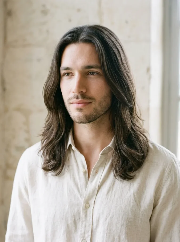 Long Hair With Middle Part
