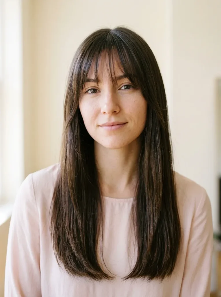 Long Hair With Wispy Bangs