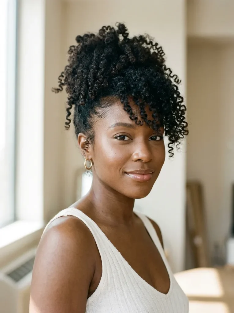 Pineapple Curly Updo