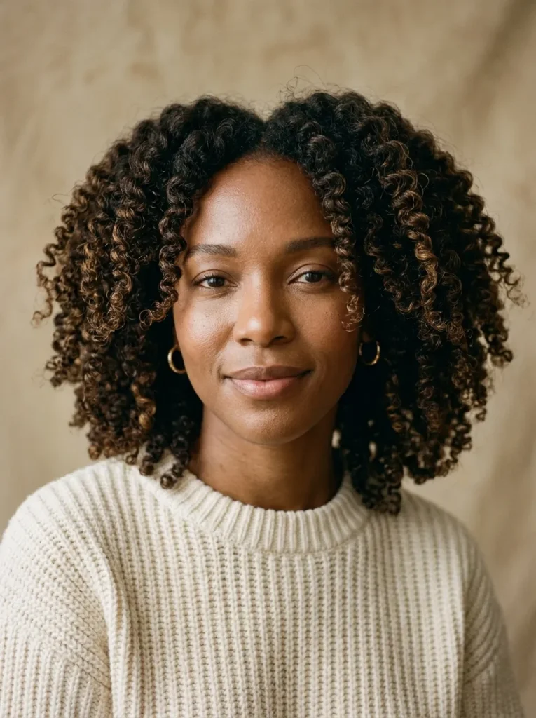 Shoulder-Length Twist Out