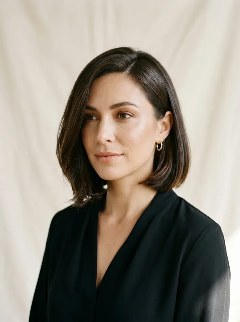 Side-Parted Short Bob