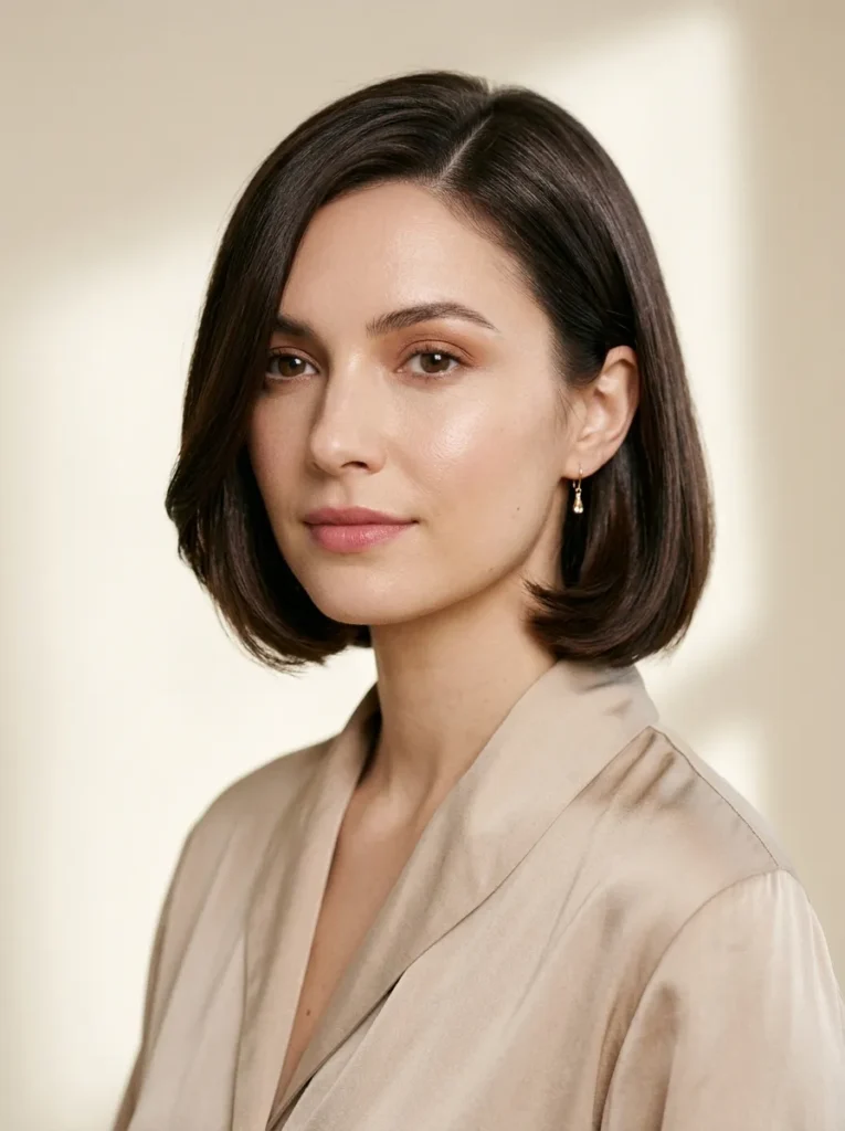 Side-Parted Short Bob