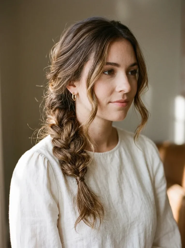 Side-Swept Loose Braid