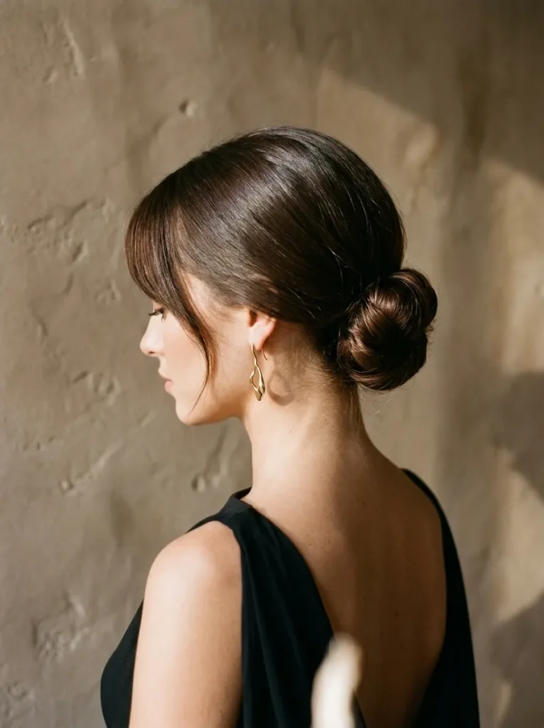 Side-Swept Low Chignon