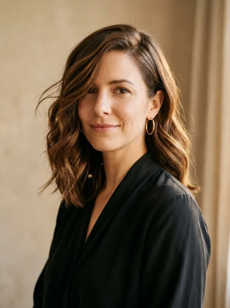 Side-Swept Wavy Lob