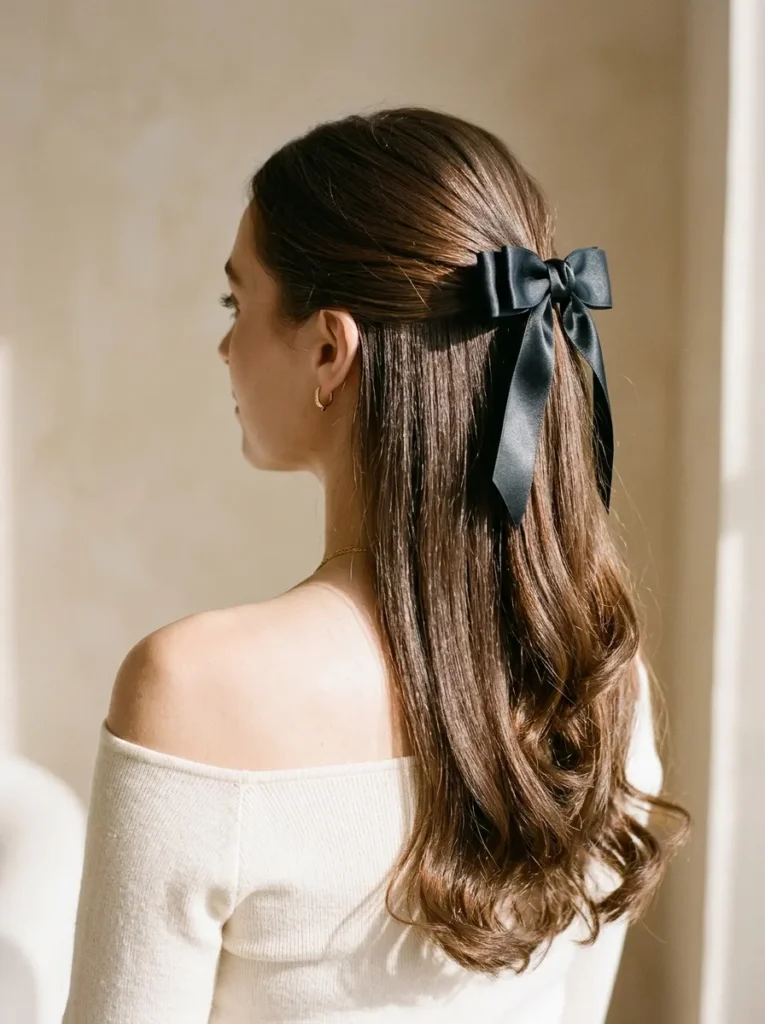 Sleek Bow Half-Up
