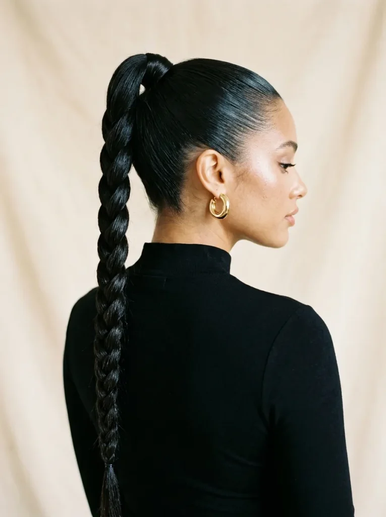 Sleek Braided Ponytail