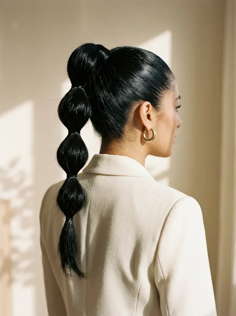 Sleek Bubble Ponytail
