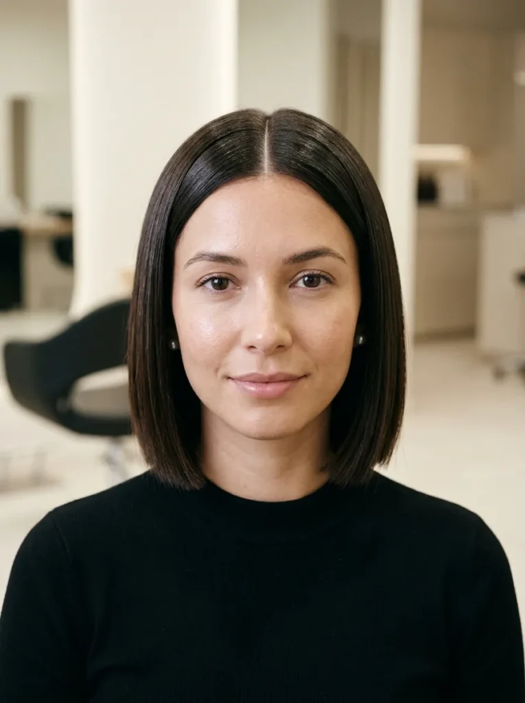 Sleek Chin-Length Cut
