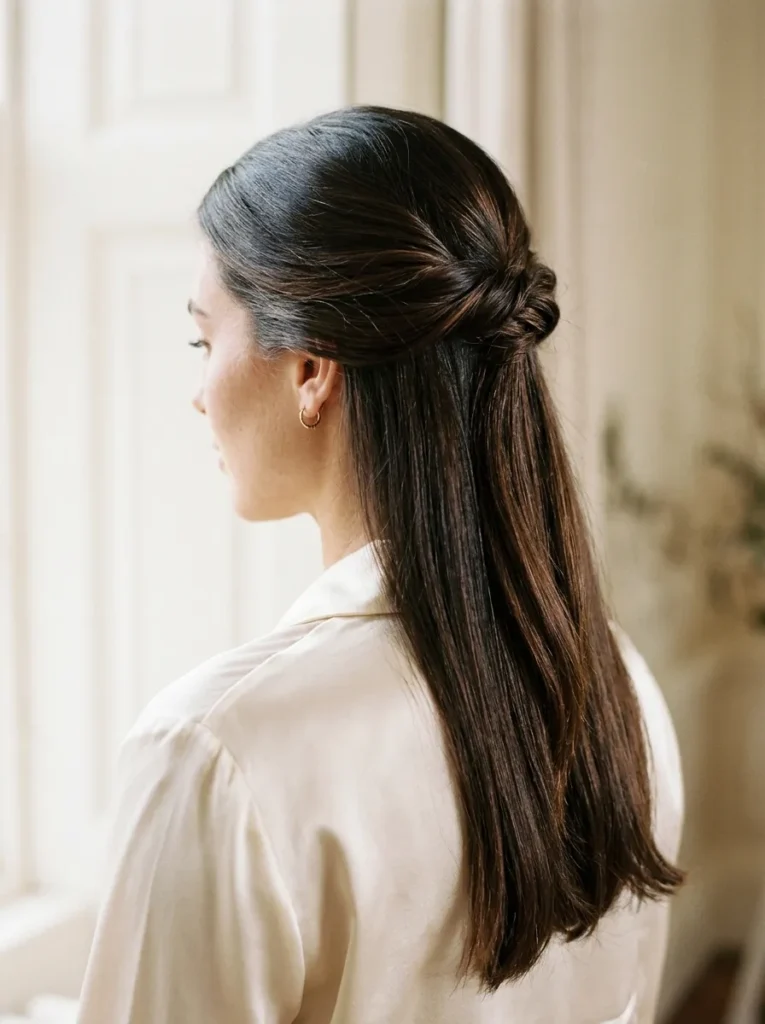 Sleek Half-Up Twist