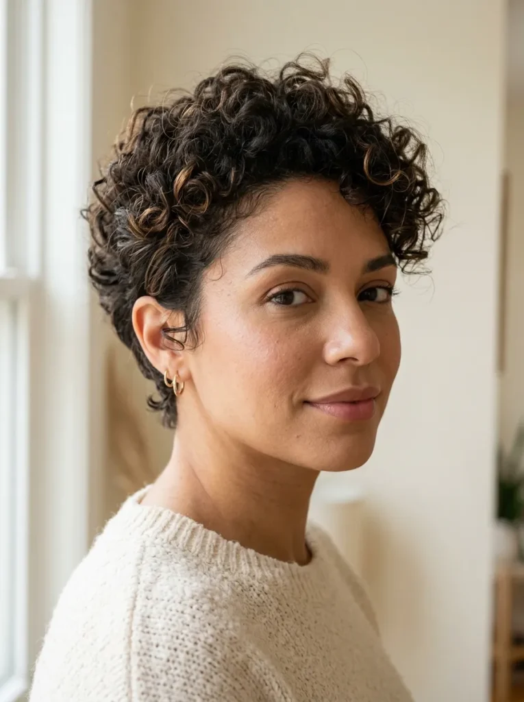 Soft Curly Pixie