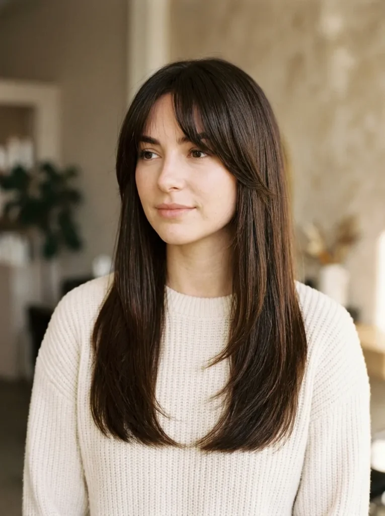 Straight Curtain Bangs