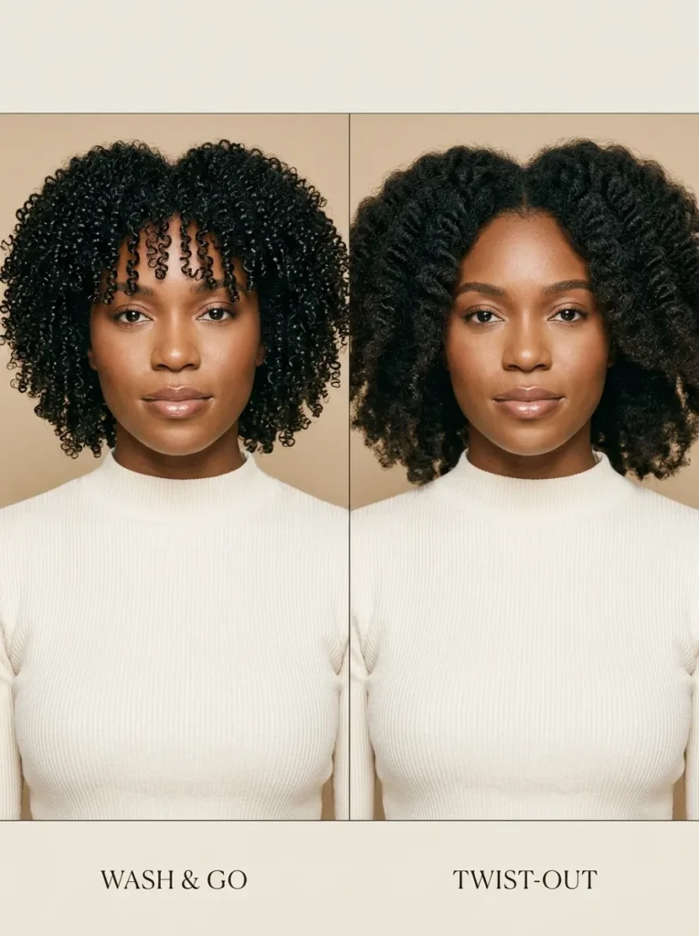 Wash and Go vs Twist Out