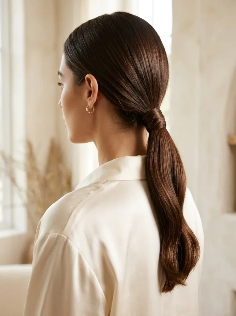 Wrapped Low Ponytail